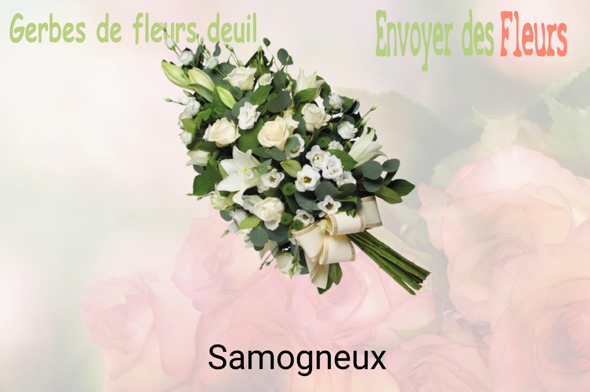 Gerbe de fleurs de deuil livrée à Samogneux